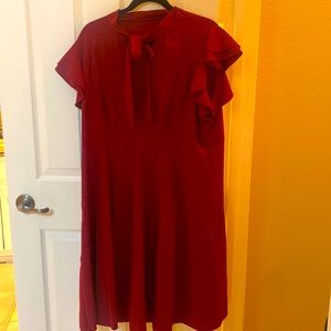 Shein red neck tie dress size 2x never been worn